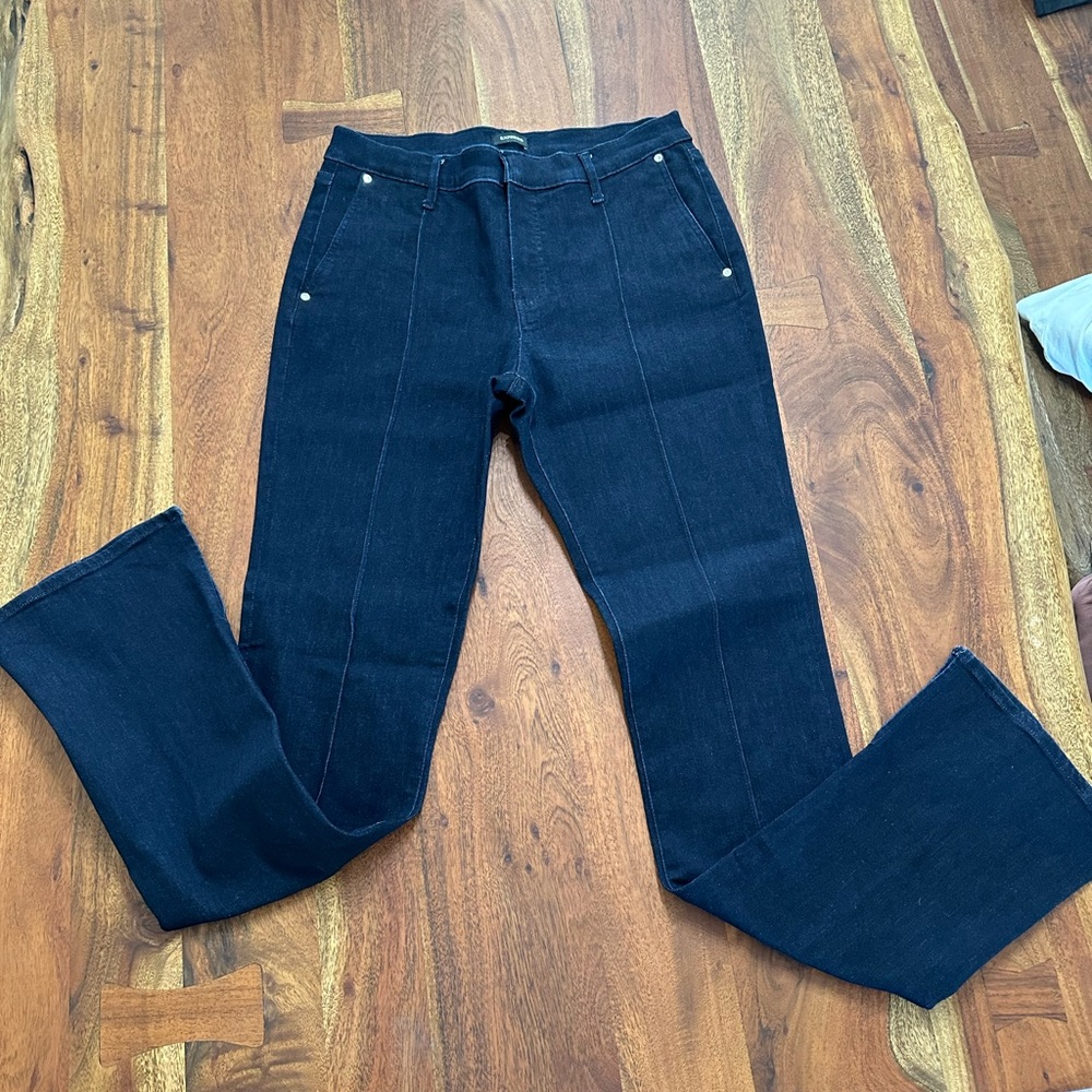 Express skyscraper mid rise jeans